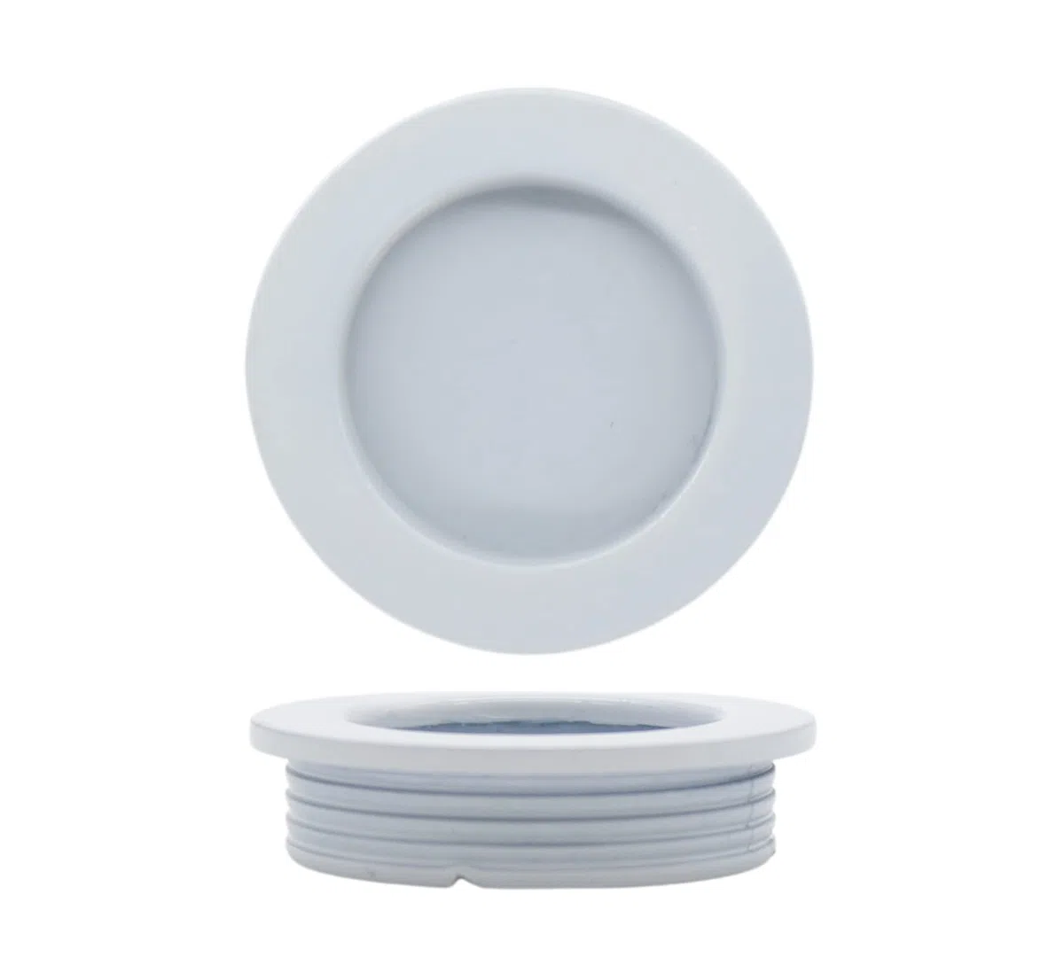 DOJA Barcelona | Maniglia Porta Interna Bianca Rotonda da Incasso | Ø40.5x10mm | 4 Pz | Pomello per Porta Scorrevole, Sgabuzzino, Cassetto, Finestra