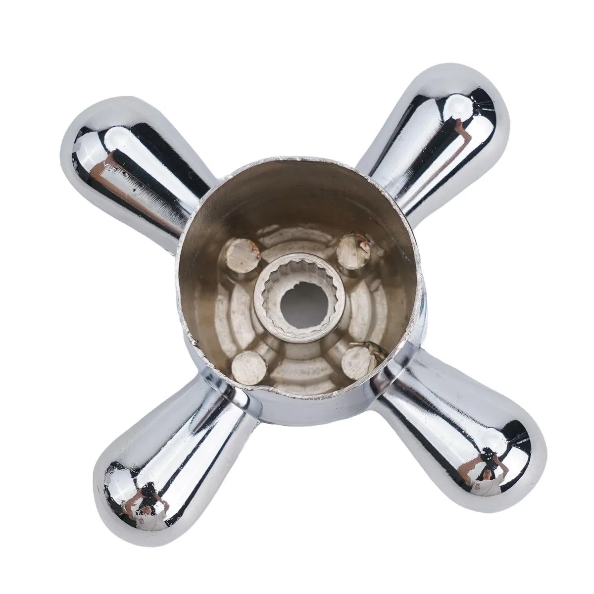 Maniglia per rubinetto, manopola per rubinetto, maniglia della valvola dell'acqua, 8 mm, in lega 20, ricambio per miscelatore da cucina e bagno, confezione da 2 pezzi, argento