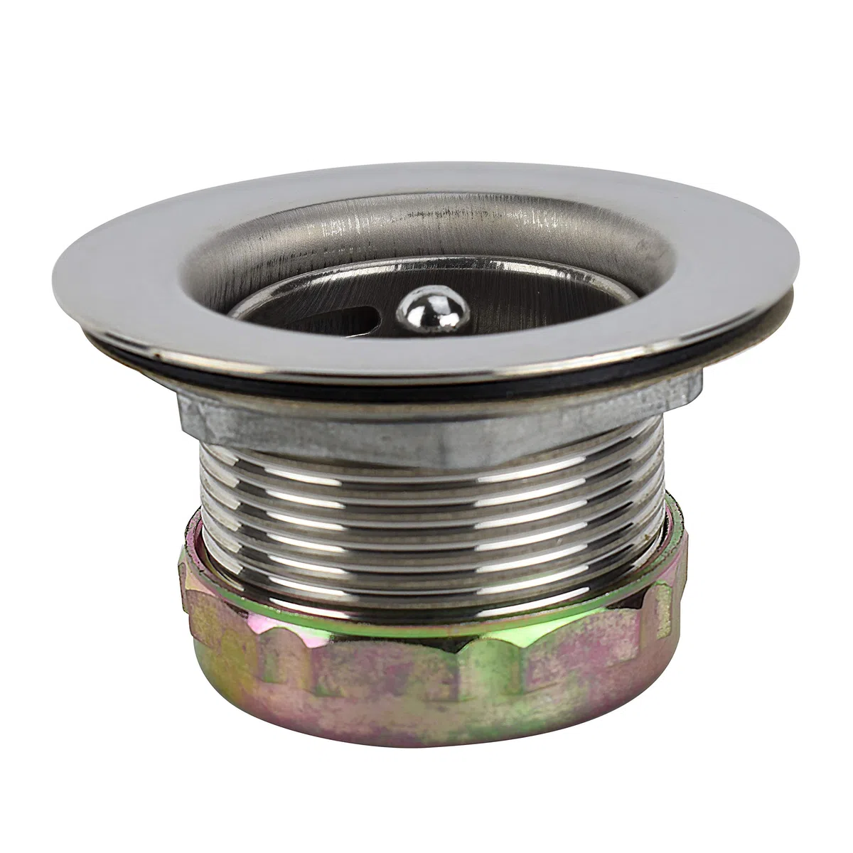 Keeney 878PC Filtro per lavello Junior Duo in Acciaio Inox con cestello, Adatto per Aperture 5 cm, Cromato Lucido, 1