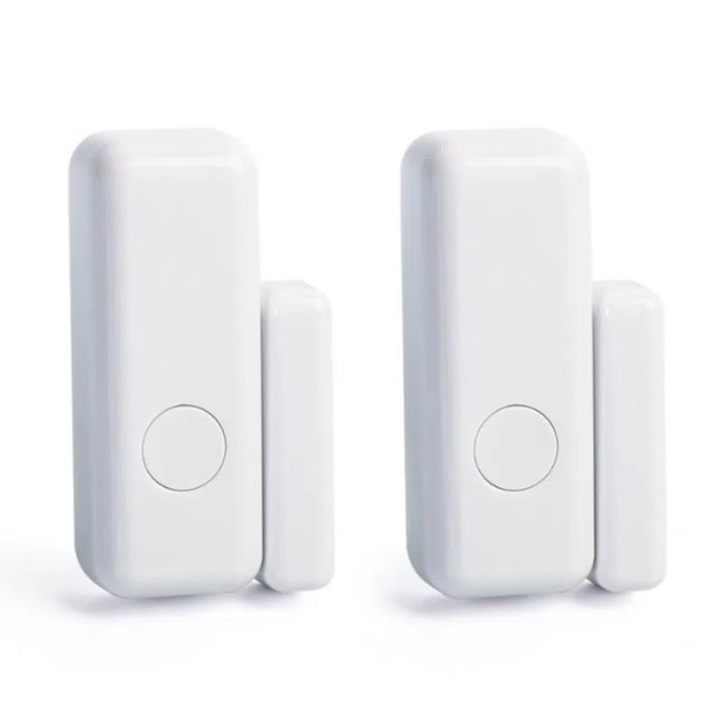 2 Pack Sensore wireless per porte e finestre con pulsante SOS per sistema di allarme domestico da 433 Mhz