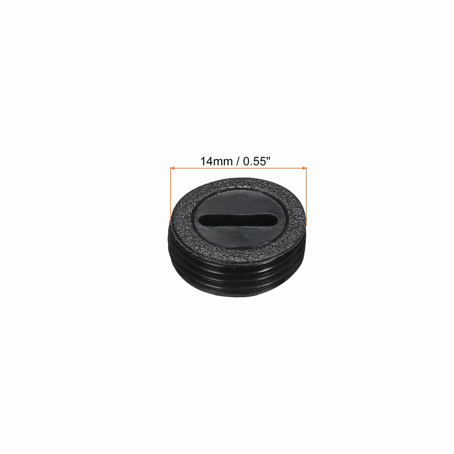 QUARKZMAN Tappo Portaspazzole in Carbone Copertura Plastica per Spazzola Elettrica del Motore Filo Nero Diametro Esterno 14mm/0,55" Altezza 5mm/0,2", 8pz