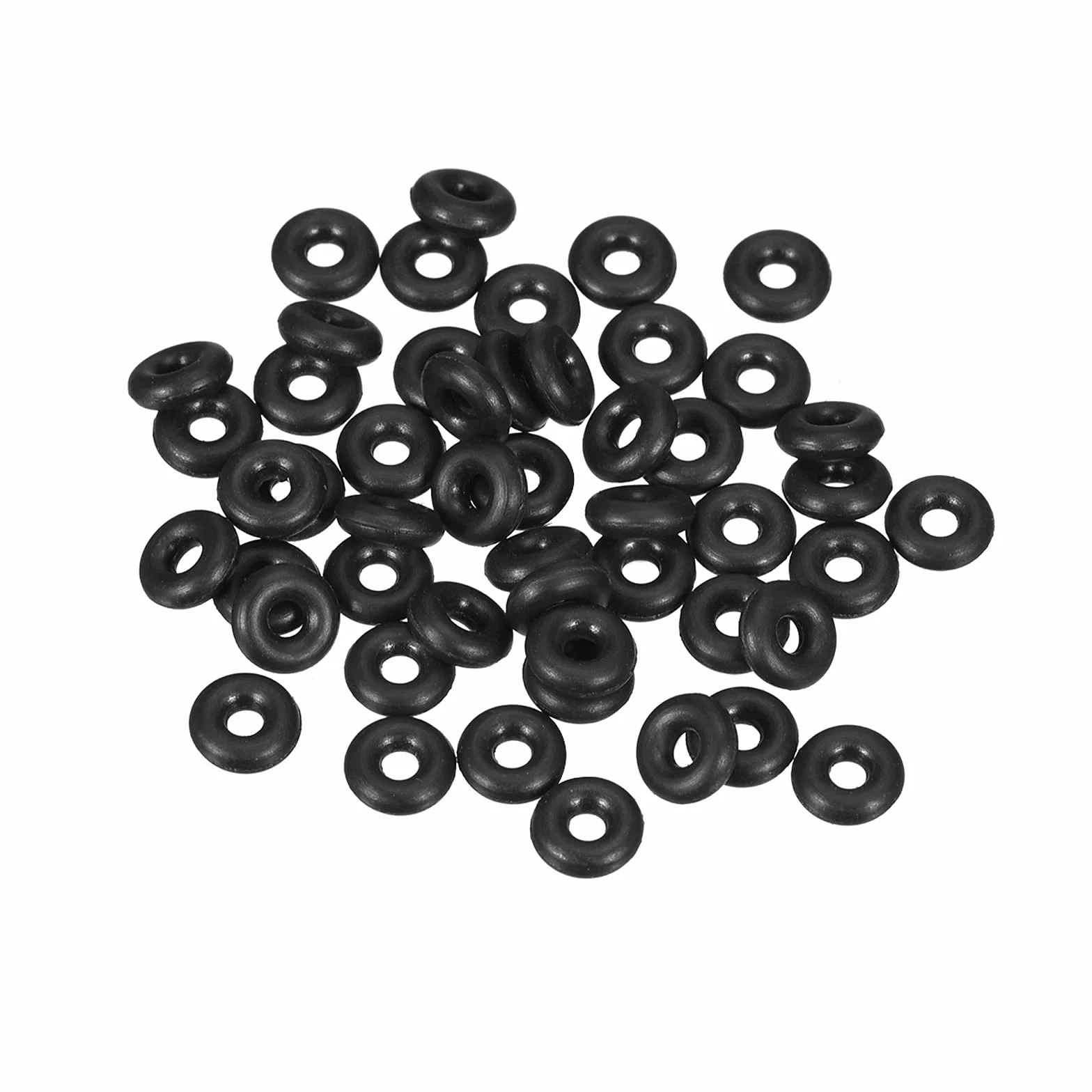 QUARKZMAN Nitrile Gomma O-Ring 7mm x 3mm x 2mm Guarnizioni di Tenuta Anelli Rubinetti Rotondo Guarnizione Rondella per Rubinetto Idraulica Riparazione Sigillatura Connessione, 50 Pezzi