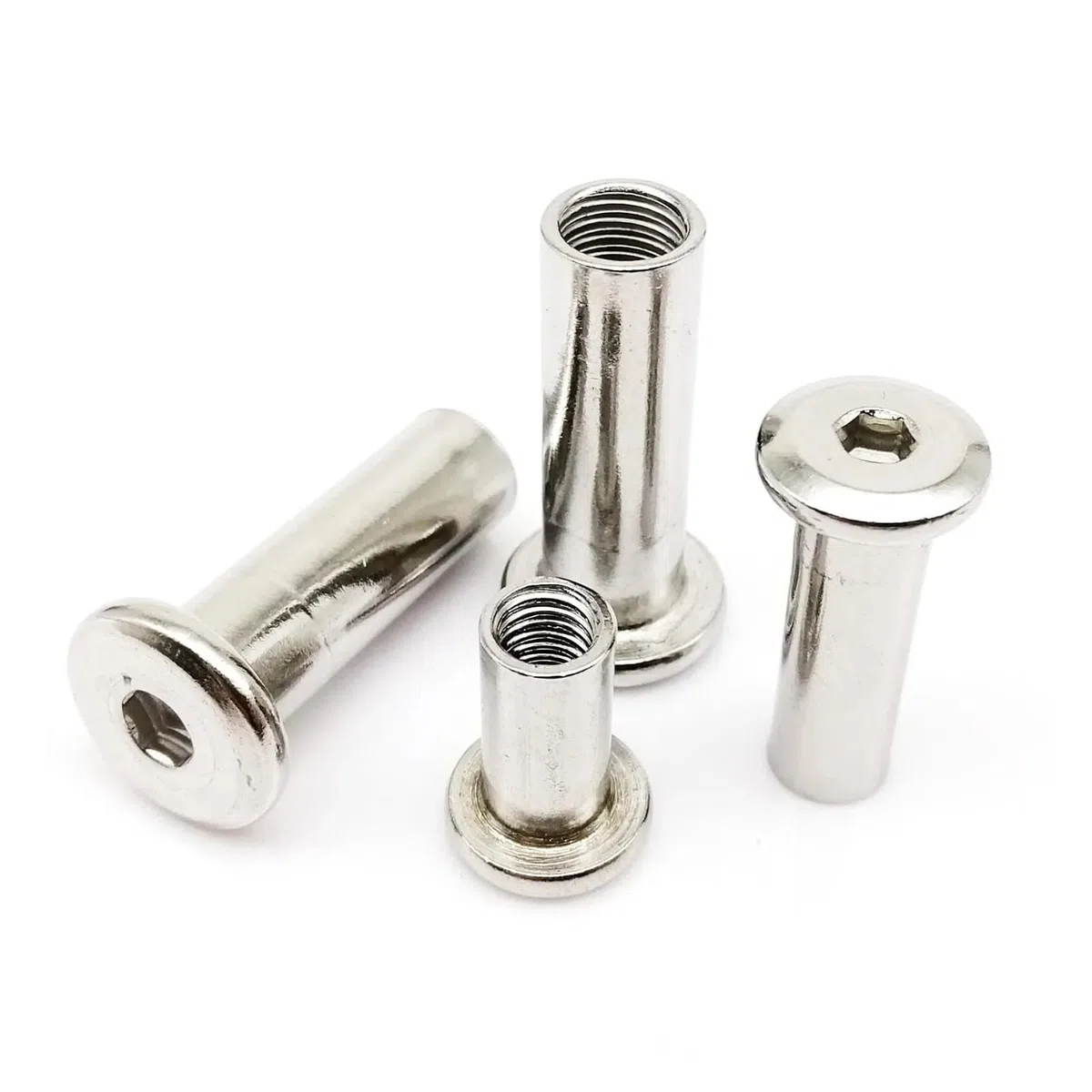 M3 M4 M5 M6 M8 M10 Lungo 4mm-100mm 304 A2 Mobili In Acciaio Inox Rivetto Connettore Inserto Giunto Manica Dado(10pcs M5,Long 15mm)