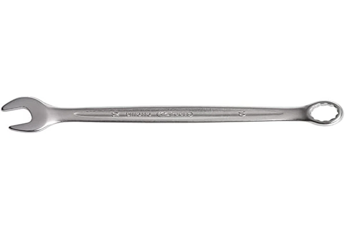 KS TOOLS - 922.0022 - Chiave combinata Ultimate - Chiave piatta 22 mm - Finitura satinata - Chiave piatta a cricchetto in cromo vanadio - Angolo di forcella e occhio inclinato a 15°