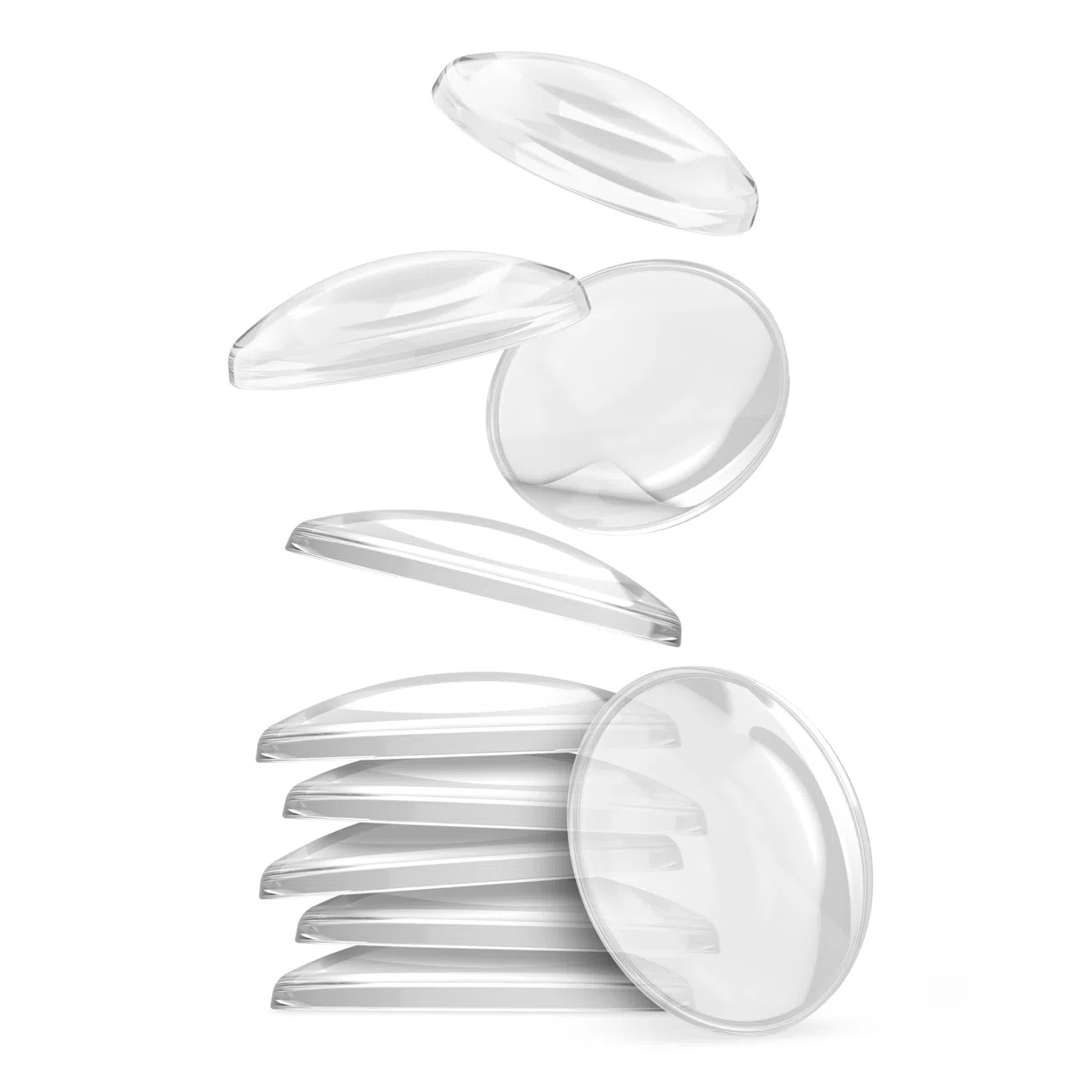10 x Fermaporta 40 x 8 mm Trasparente - - Paracolpi autoadesivi per porte - - Paracolpi elastici per pareti - - Per proteggere pareti e mobili - - Paracolpi per la maniglia della porta