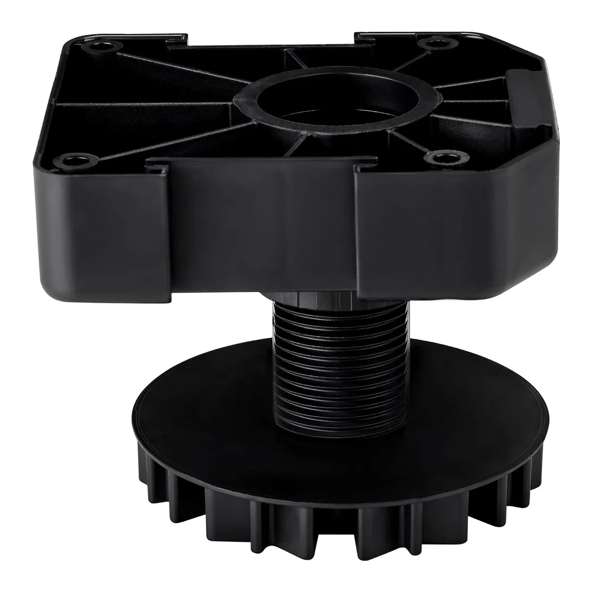 SOTECH Set di 4 Gambe Per Mobili Gambe Per Zoccolo Gambe Regolabili 55mm | Altezza regolabile nera | Supporta fino a 500 kg | Set completo
