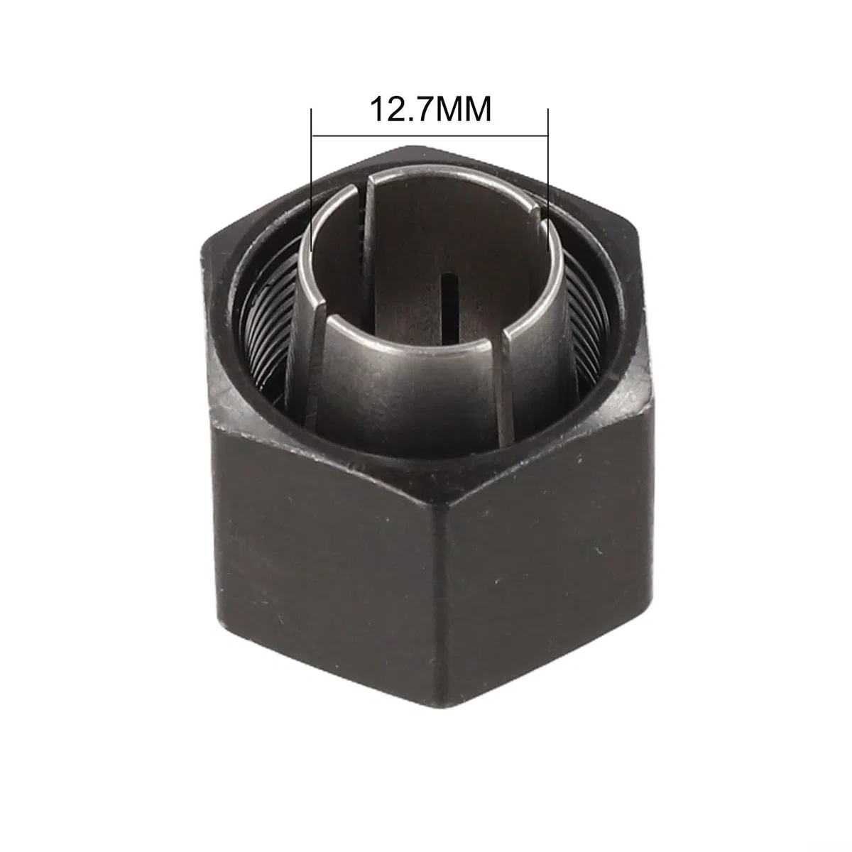 Pinza per fresatrice in metallo, 12 mm e 12,7 mm, per Dw616 Dw618 Dw621 Dw616m Dw618p e per Bosch 1617 1618 1613, accessorio per utensili per la lavorazione del legno, finitura nera, confezione da