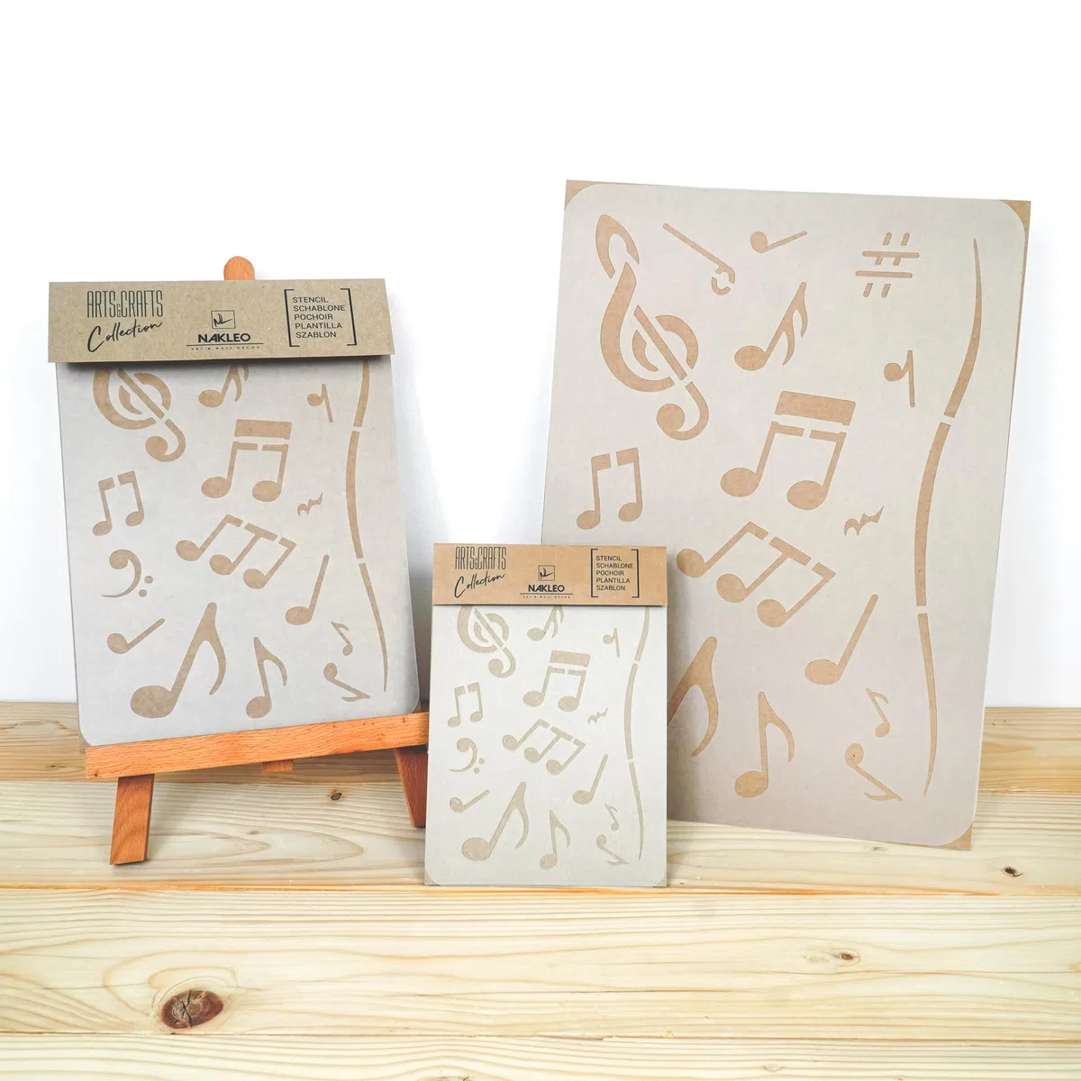 NAKLEO Stencil di Pittura Artigianato, A5 15x21cm Note Musicali Alti, Fai da te Modelli Plastica e Riutilizzabili, Arte Scrapbooking Geometrico Decorazioni Casa, Pareti Muro Legno Mobili