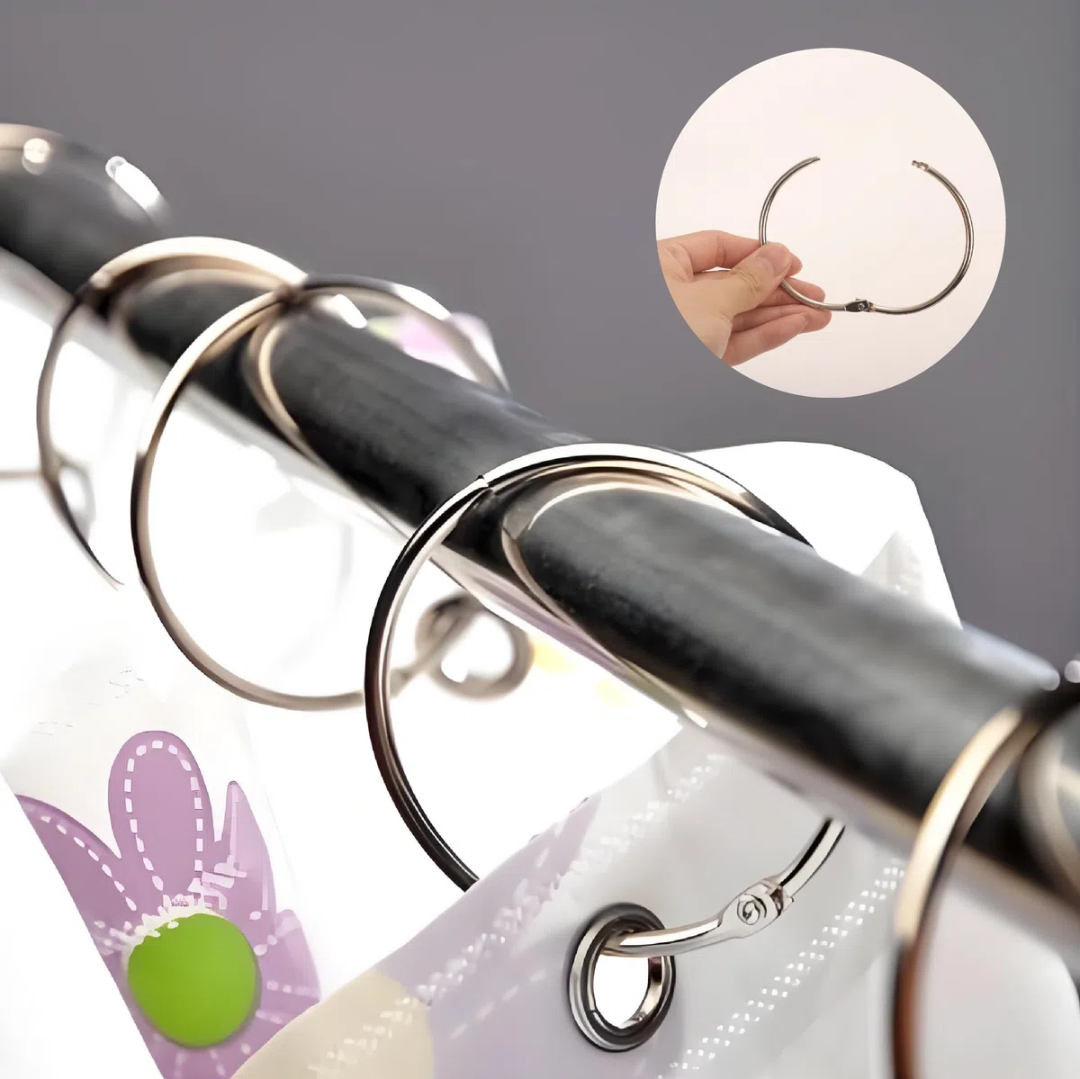 Set di anelli portachiavi extra large da 80 mm – Confezione da 5 anelli multiuso in metallo per chiavi, quaderni, progetti fai da te e altro ancora, durevoli, facili da usare