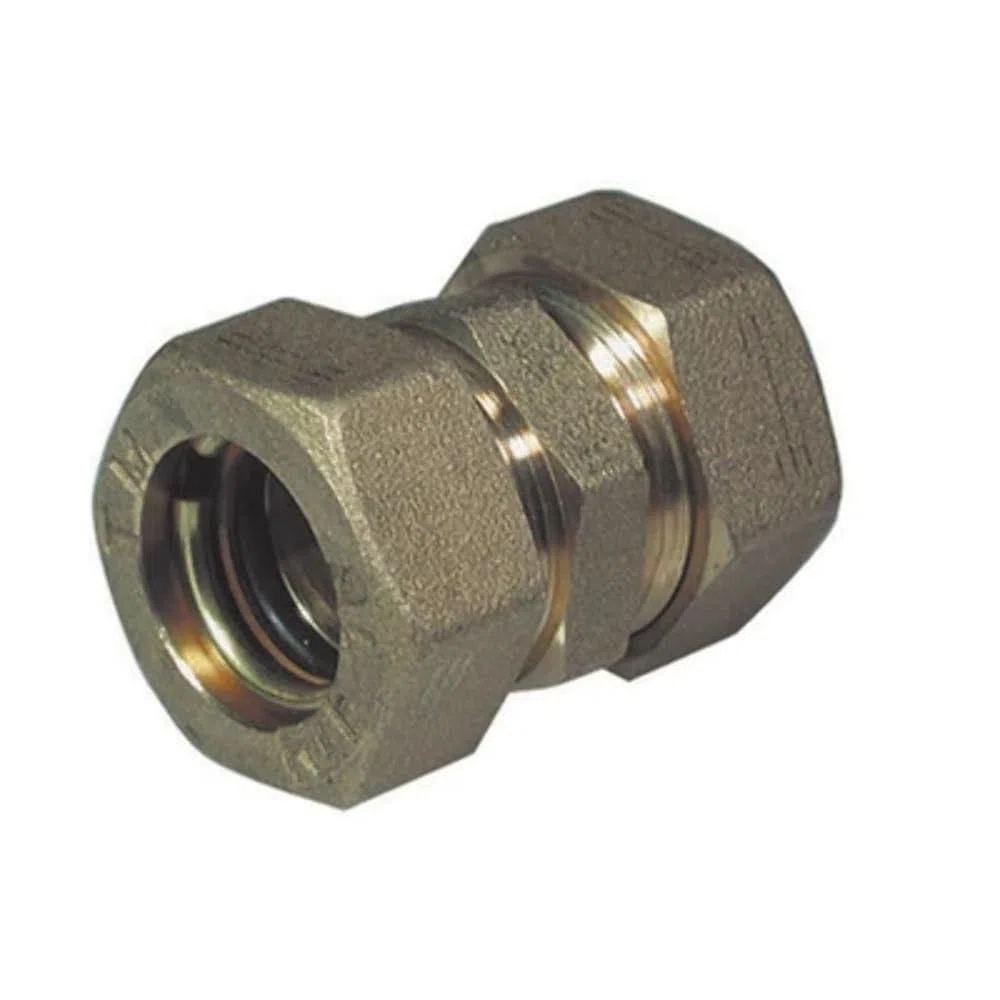 Raccordo diritto intermedio doppio o-ring 18mm per tubo multistrato a stringere