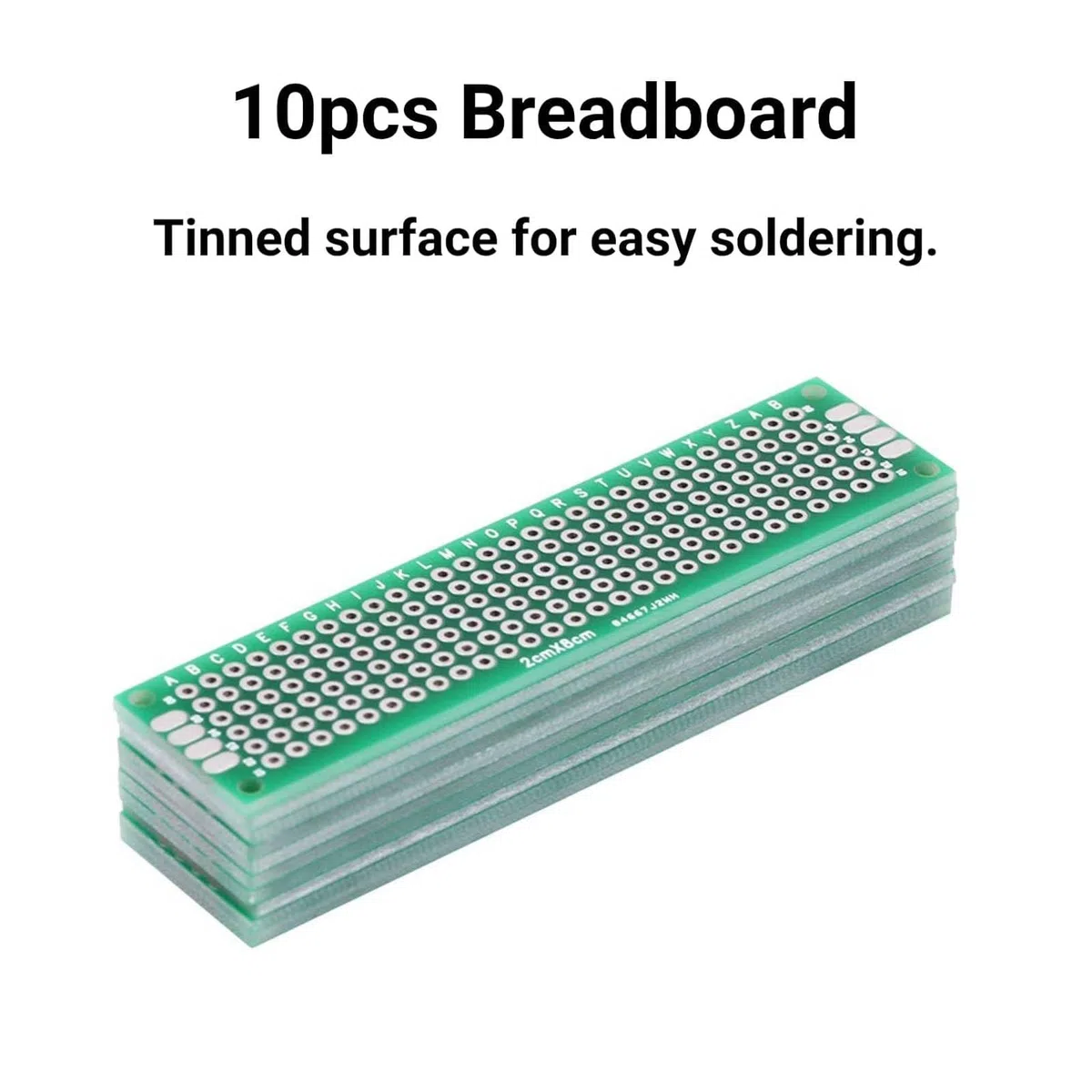 10pcs Kit Scheda a Circuito Stampato Universale 2x8cm Double Side PCB Board Prototype Board Prototype per Saldatura Fai da Te