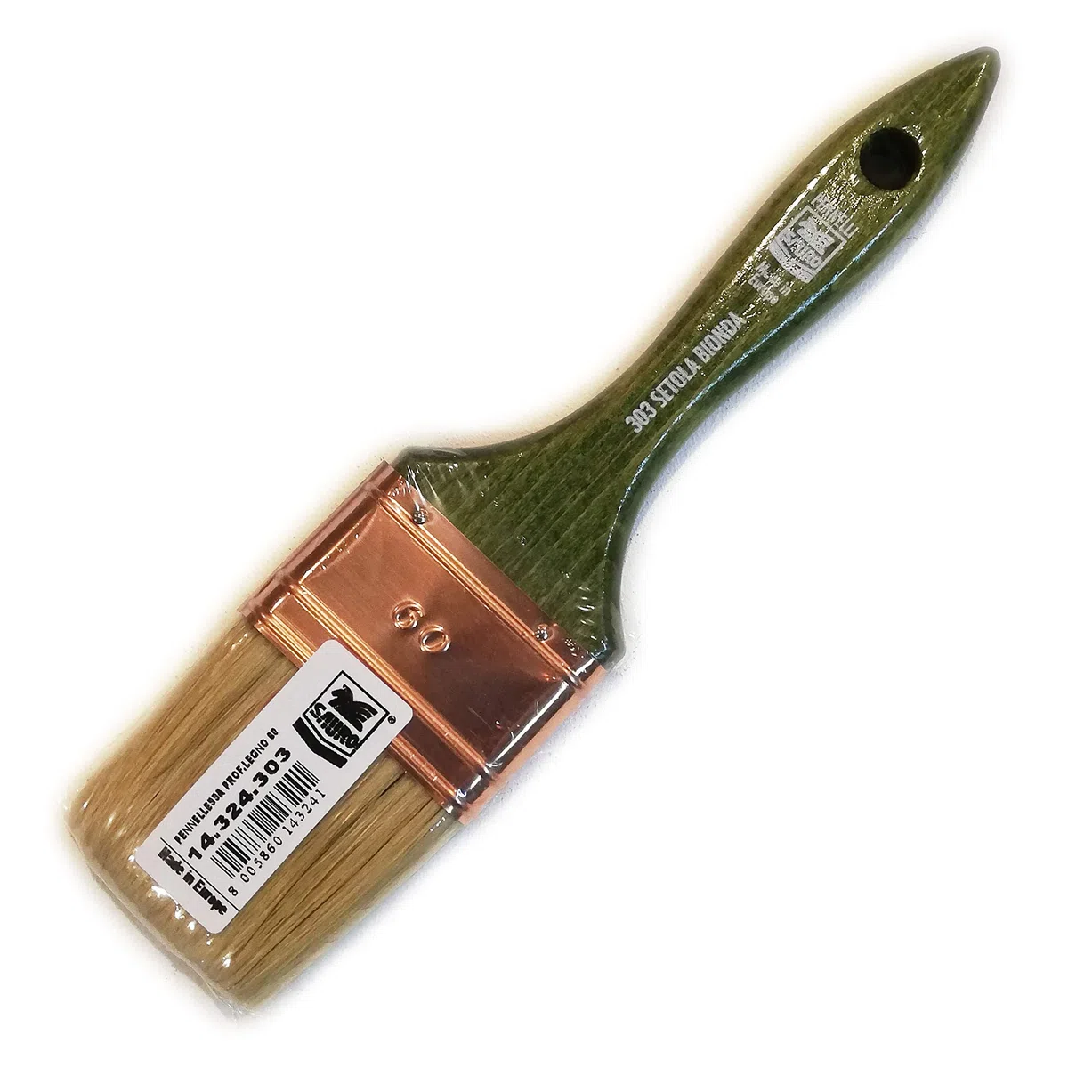 Saratoga sauro serie 303 70mm pennello professionale manico legno per smalto impregnante pittura acqua solvente