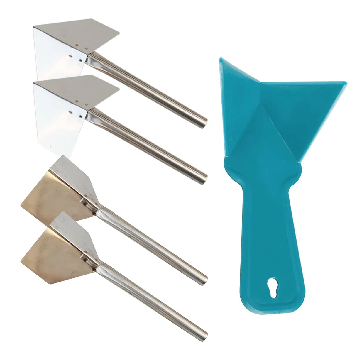 4 Coltelli Per Intonacare, 1 Spatola In Plastica, Utensile Per Cartongesso Per Angoli Interni, Spatola Ad Angolo Di 90 Gradi In Acciaio Inossidabile, Spatola Per Angoli Interni Ed Esterni