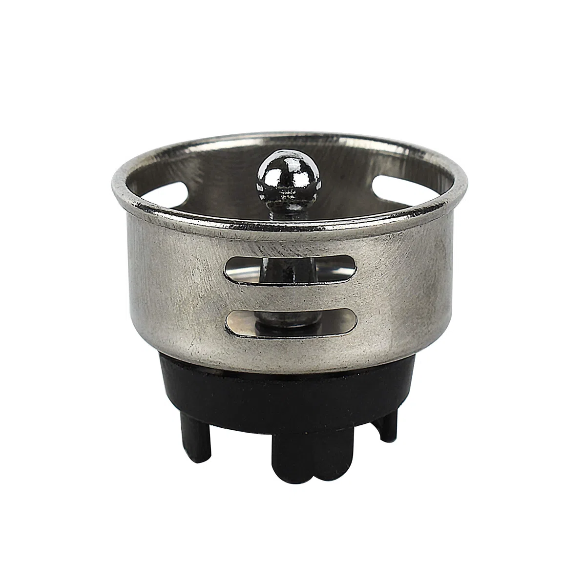 Keeney 878PC Filtro per lavello Junior Duo in Acciaio Inox con cestello, Adatto per Aperture 5 cm, Cromato Lucido, 1