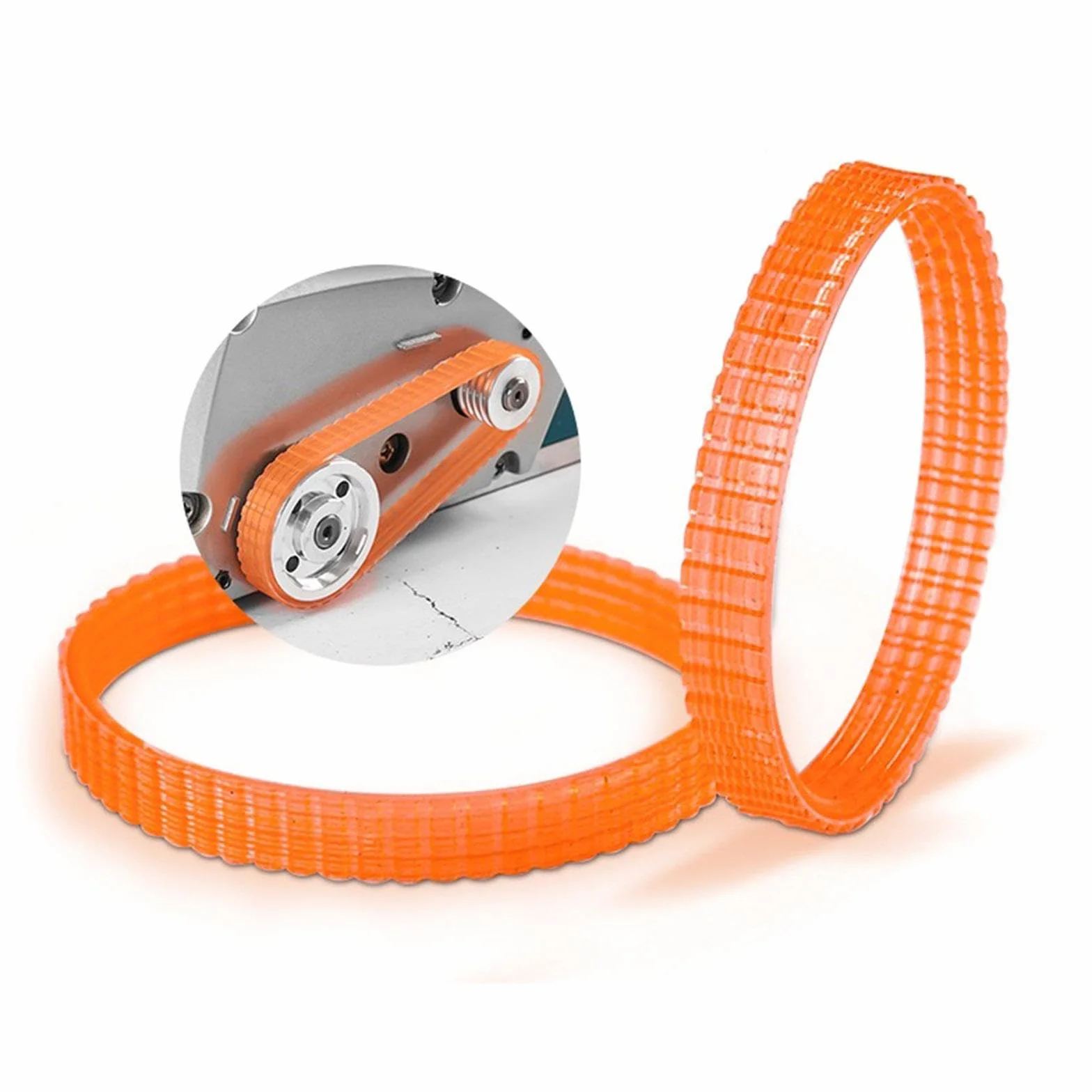 Milageto 2 cinghie di trasmissione per pialla, accessori, circonferenza 238 mm, parti di ricambio per utensili di carpenteria per pialla elettrica da 82 mm, nylon