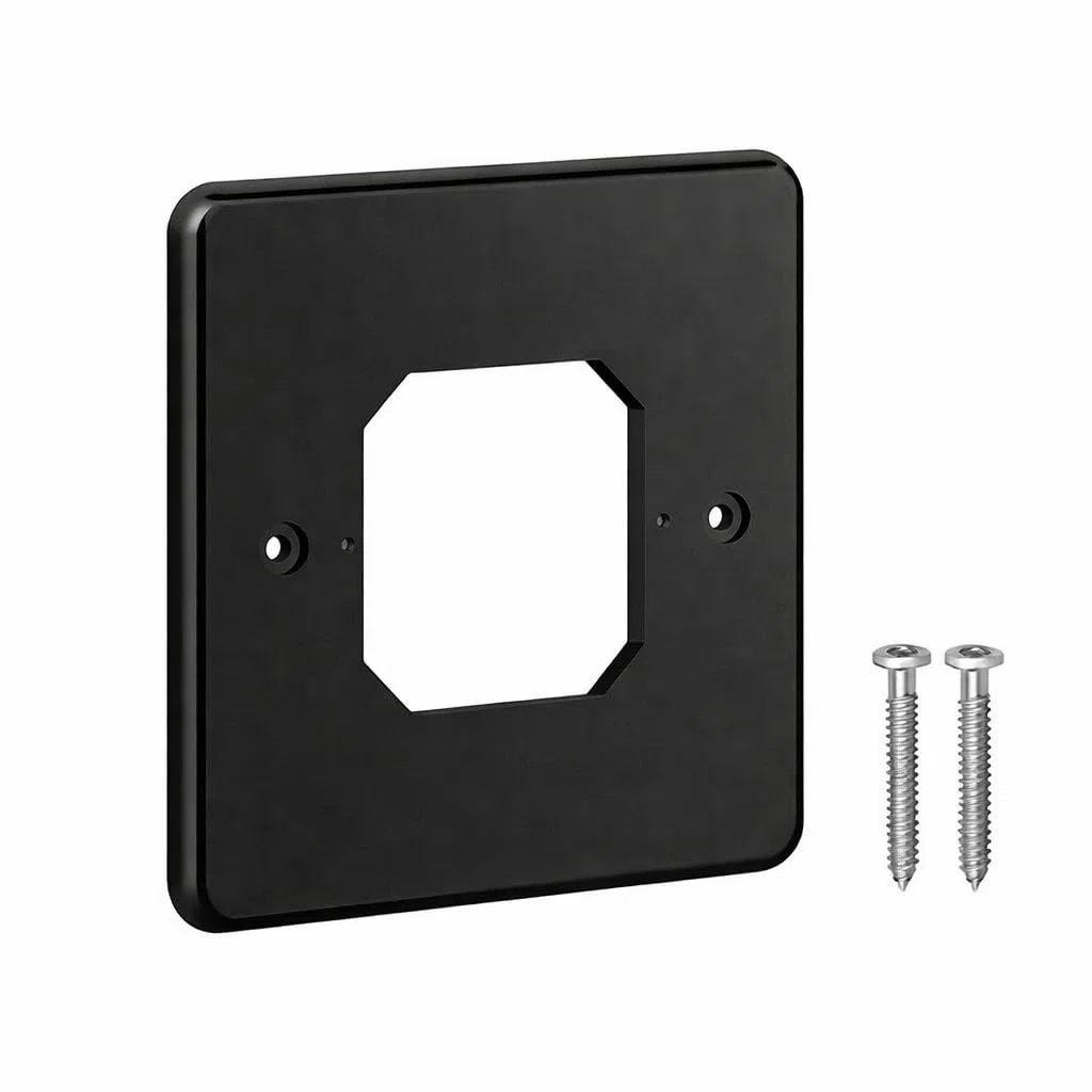 Adattatore da Scatola 503 a 502 per Termostati Smart – Placca di Conversione con Viti Incluse – Colore Nero