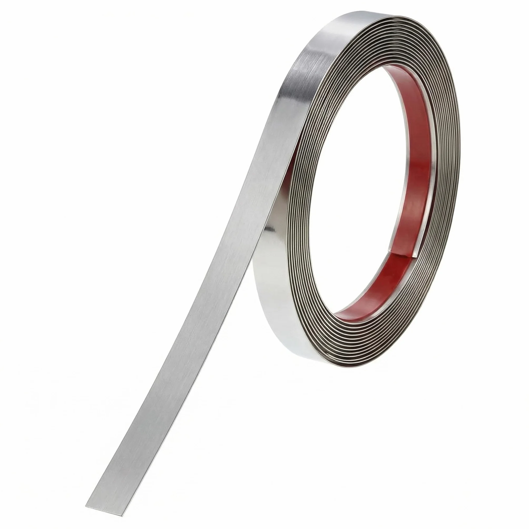 QWORK® 5 m x 1 cm modanatura adesiva, profilo da parete in acciaio inox spazzolato, per la decorazione della casa