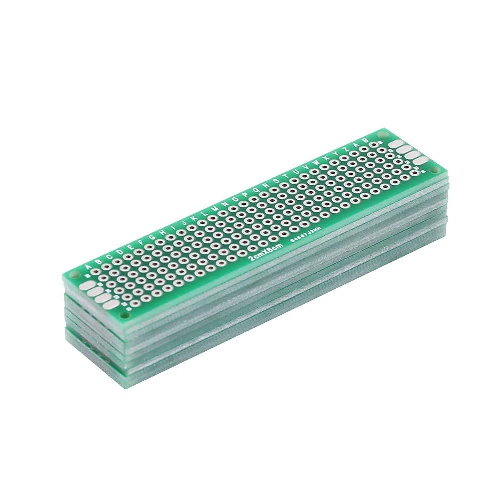 10pcs Kit Scheda a Circuito Stampato Universale 2x8cm Double Side PCB Board Prototype Board Prototype per Saldatura Fai da Te