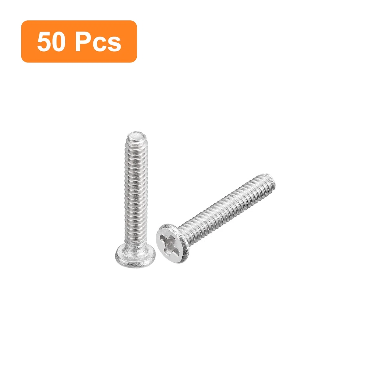 sourcing map M1.4-0.3 x 8mm 50 viti a testa rotonda piatta in acciaio inox 304 Phillips Drive viti per macchina di fissaggio hardware per collegamento mobili