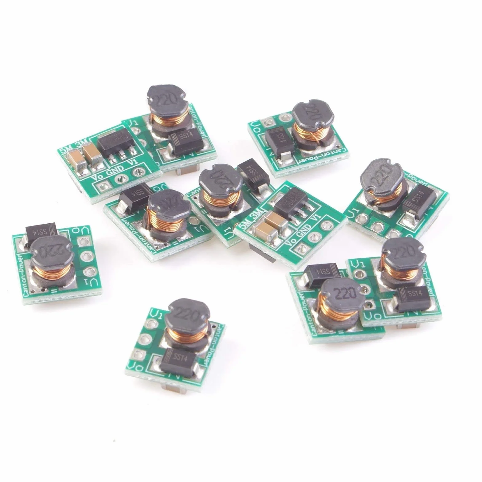 DC Step Up Boost Converter 0,8-3,3 V a 3,3 V Mini Convertitore di Tensione Alimentatore di Rete (10 Pezzi)
