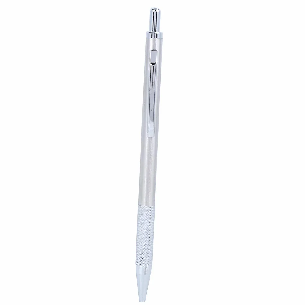 Scriber, Scribing Pen Ceramic Marker Engraver for Metal Glass Cutting Tool, Tungsten Steel Tip Golden Silver (Silver)