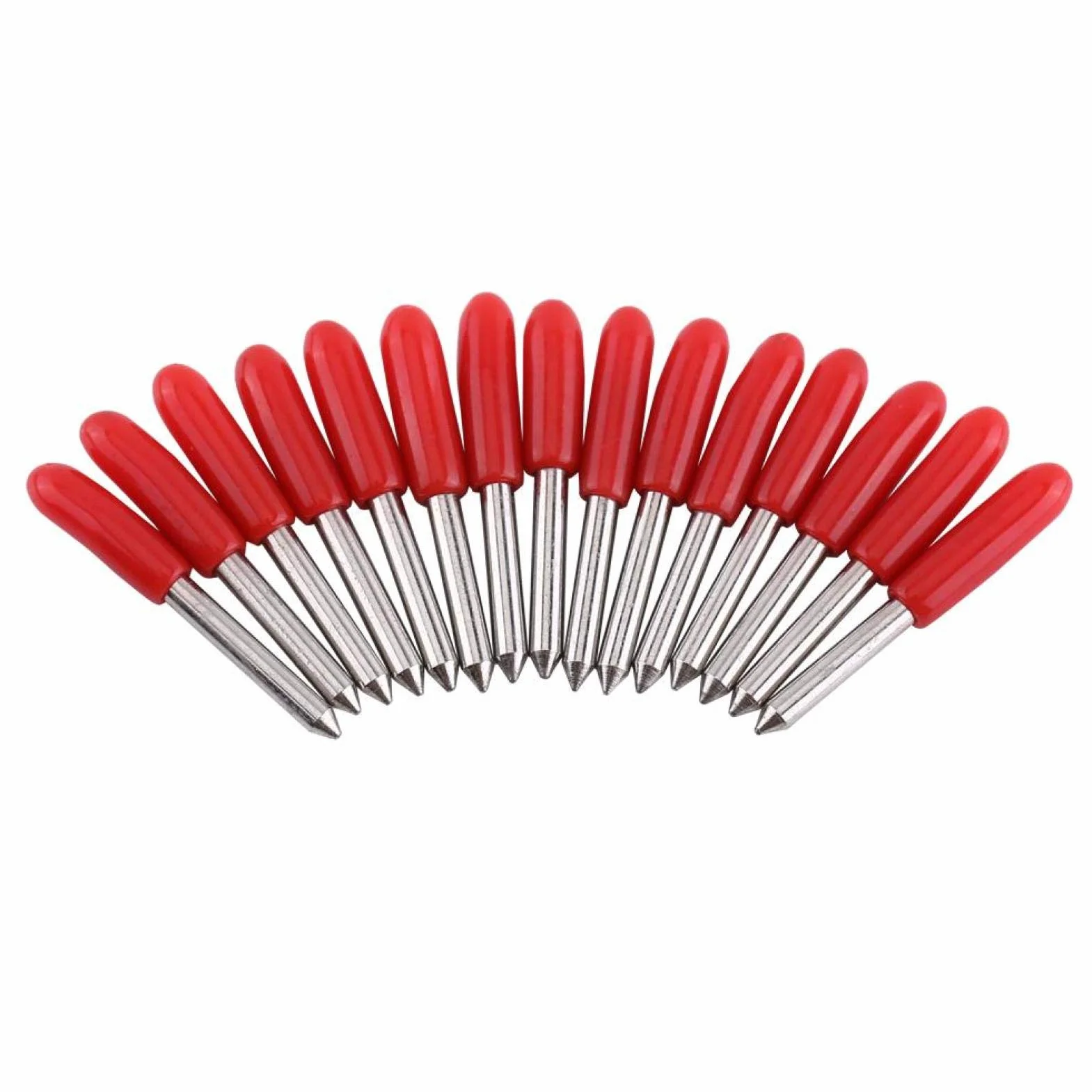 15 Pz Cutter Lama 45 ° Plotter in Vinile Coltello Cutter Cappuccio Rosso Roland Lettering Coltello 45 Gradi Plotter Cutter Roland Plotter da Taglio