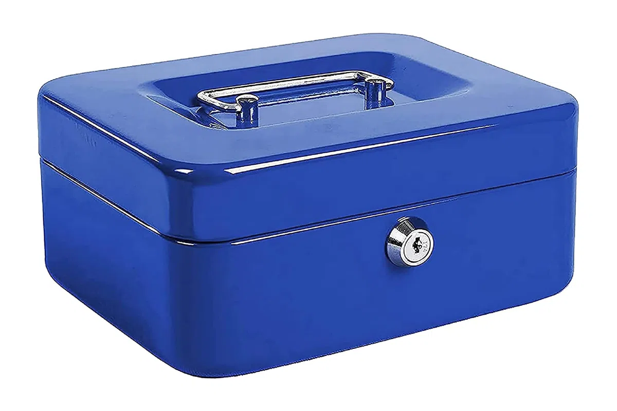 kippen 10333B1 - Cassetta Portavalori Blu, Dimensioni: 150X120X80 mm.