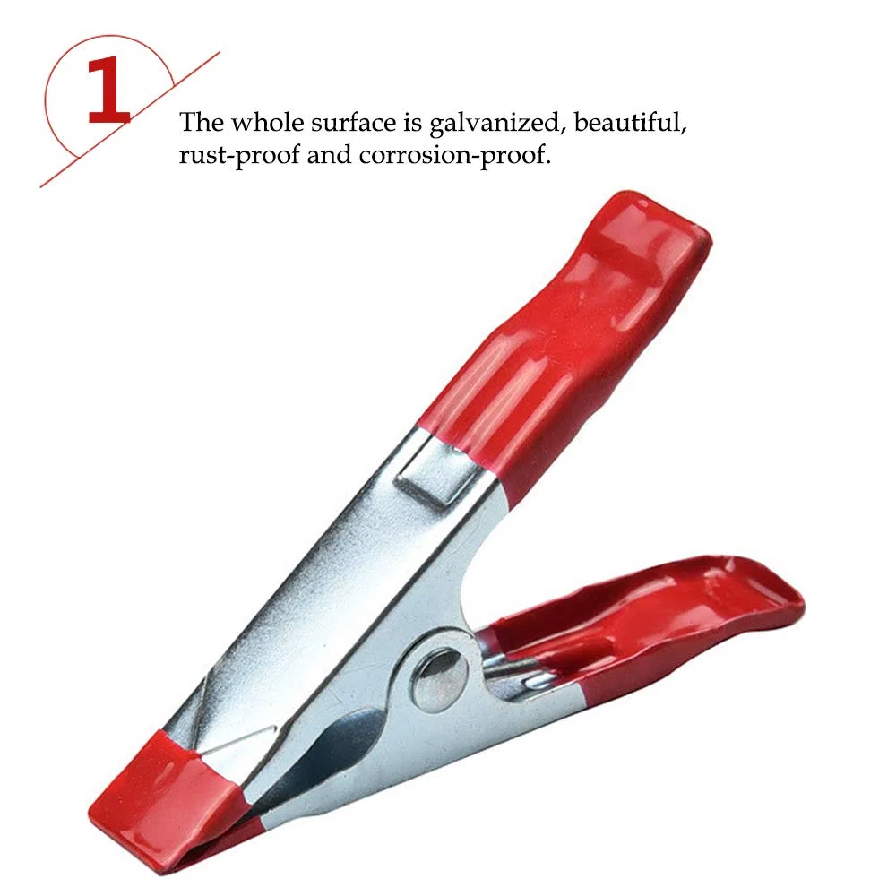 Morsetti a Molla in Metallo - Morsetti a Molla Robusto mercato Bancarella Tarpaulin lavorazione del Legno Clips 2 pollici 4 pollici, 2", 6PCS