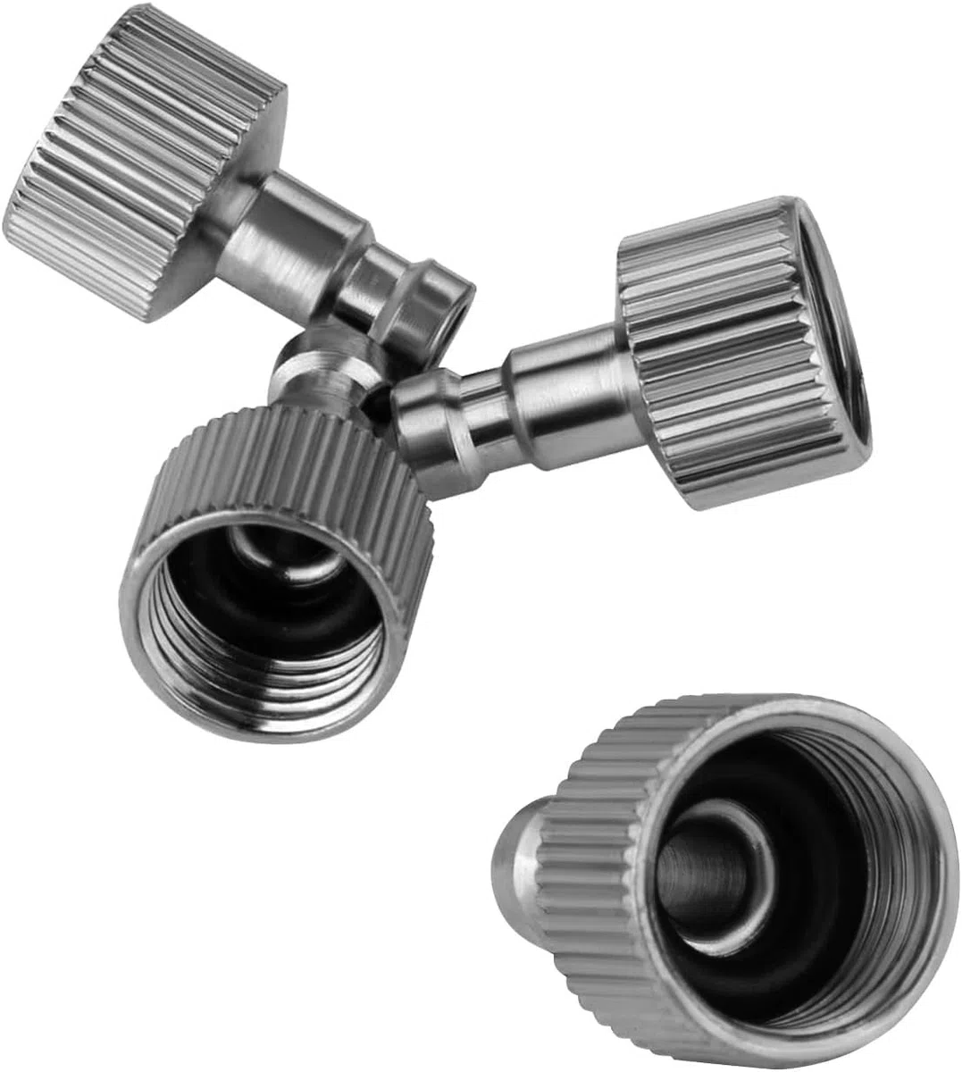 ABEST-Kit di adattatori per raccordi a sgancio rapido dell'accoppiatore dell'aerografo con 5 pezzi di connettori femmina da 1/8" e 1 adattatore maschio per compressore d'aria, tubo dell'aerografo