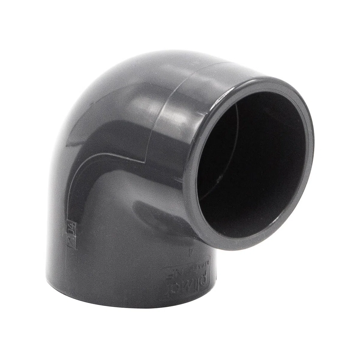 Raccordo a gomito PVC 90° I manicotto da incollaggio doppio PN16 I 40 mm 1 1/4" PVC-U grigio I per tubi pressione aspirazione piscina irrigazione I bm083