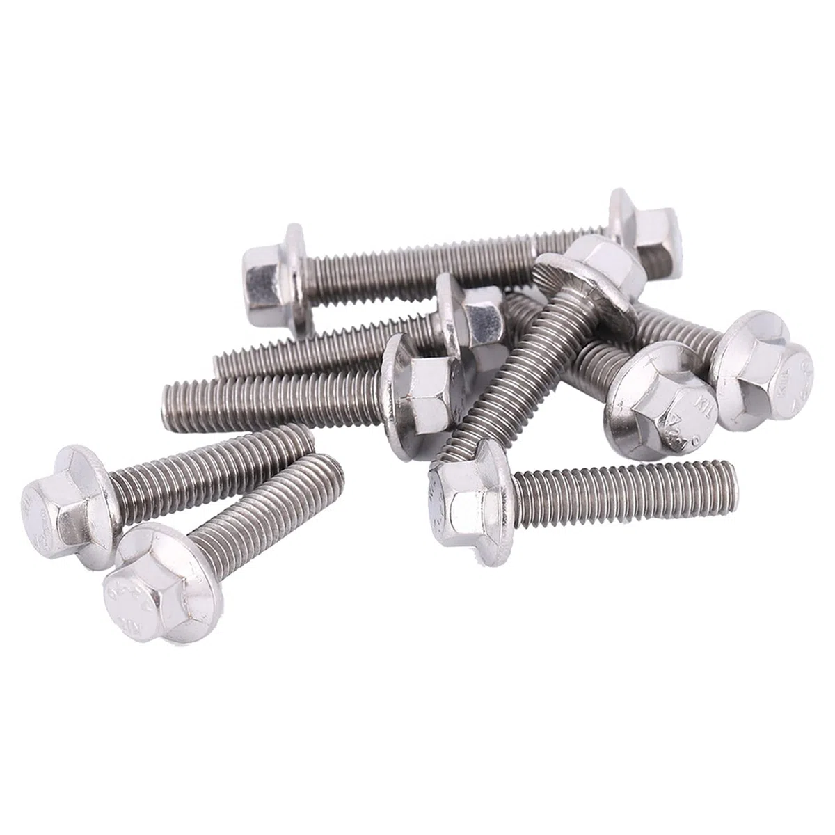 10 Pezzi Vite Flangiata Esagonale M6 in Acciaio Inossidabile 304 Testa Flangia Integrata Bulloni di Fissaggio per Elettrodomestici, Macchinari, Mobili (M6*25)