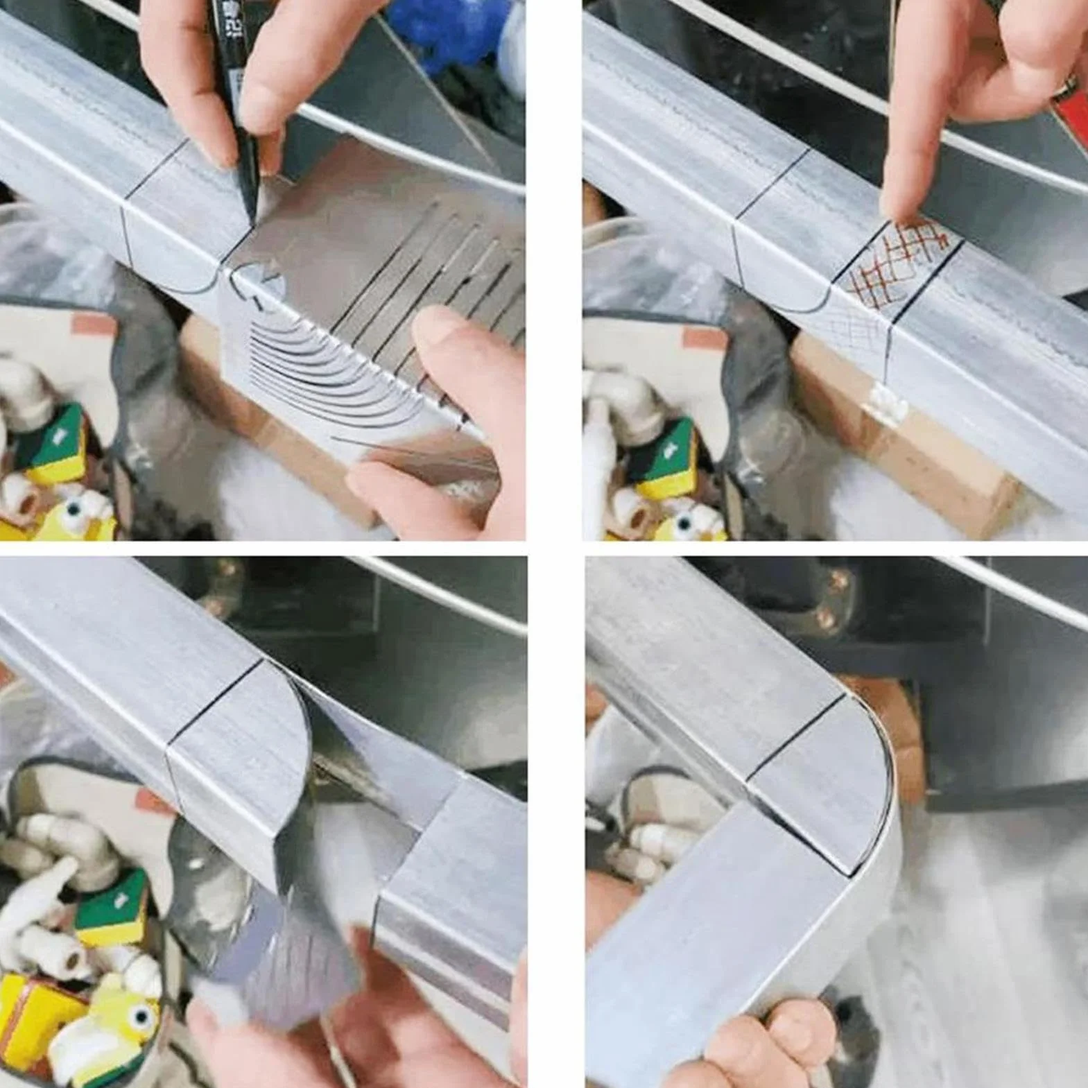 Generico Metal Scriber Marking Tools, Precision Arc Scriber, Multi-Functional Tube Bending Marker, Efficient Layout, Scribing Tool Set for Craftsmen, Engineers, Professionals, Workshops, Repairs