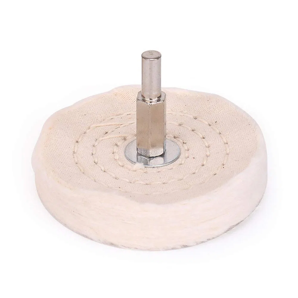 Disco di lucidatura per trapano, velluto di cotone conico lucidante Wheel per lucidatura Buffing Pad per Manifold alluminio acciaio inox