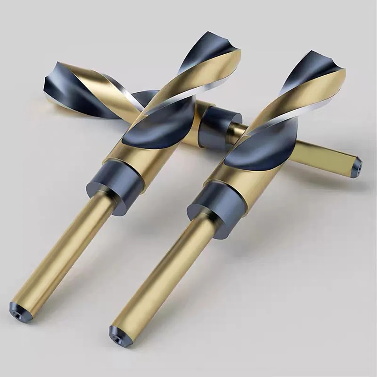 Punta per trapano elicoidale con gambo ridotto da 14 mm con gambo rotondo da 10 mm per acciaio inossidabile, lega di alluminio, metallo, rame, plastica, legno, realizzata in acciaio ad alta
