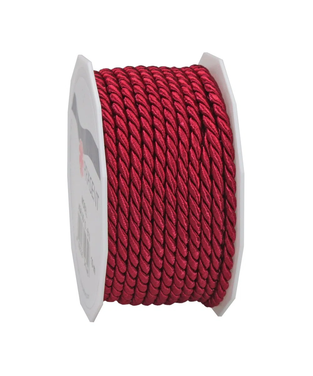 C.E. Pattberg Mosel - Cordoncino intrecciato per regali, pacchi e regali, larghezza 0,4 cm, accessori per decorazioni e artigianato, 40,4 cm, colore: rosso