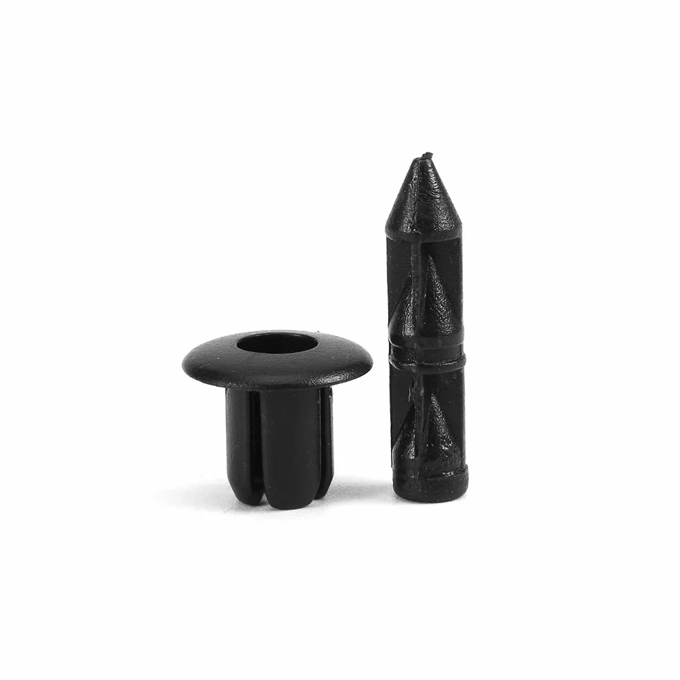 Rivetti in plastica, clip di fissaggio per biciclette, Auto Rivetti Plastica, clip per rivetti in plastica 100pcs 6mm carenature, pannelli portiera, per