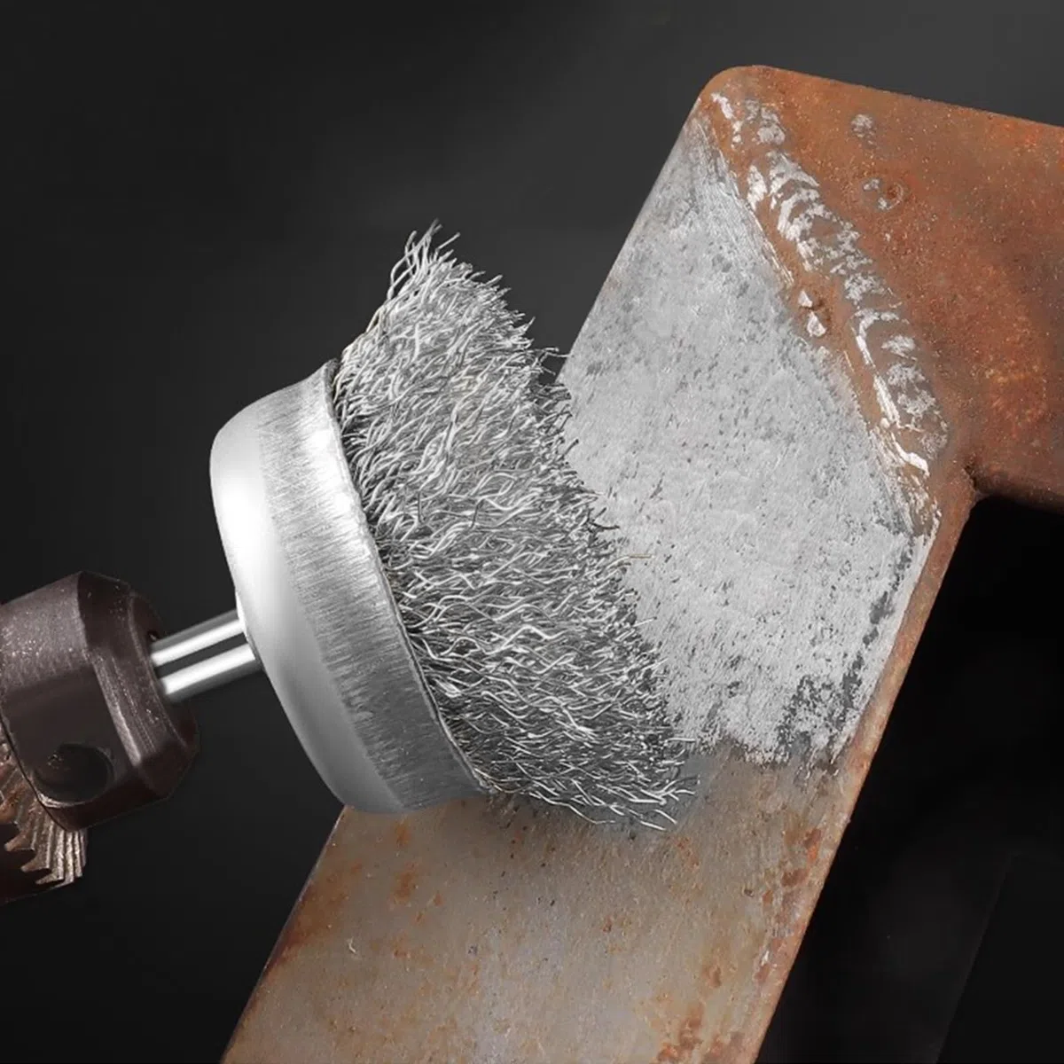 Tekenewbse 5 Pezzi Spazzole Metalliche per Trapano, Spazzola di Ferro con Codolo da 1/4 di, Metallica Acciaio Lucidatura Pulito per la Rimozione di Ruggine/Corrosione/Vernice