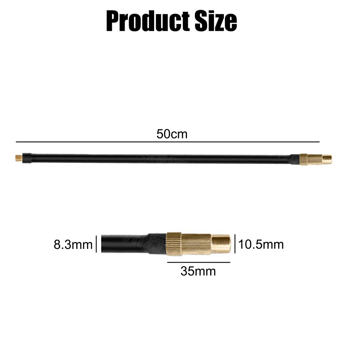 prolunga per compressori di pressione dell'aria e pompe ad aria, tubo di ricambio da 50 cm, compatibile con gonfiatore Xiaomi, pompa per pneumatici di biciclette, auto e moto